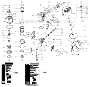 Page A Diagram and Parts List for COIL250 Type 2 Porter Cable Nailer